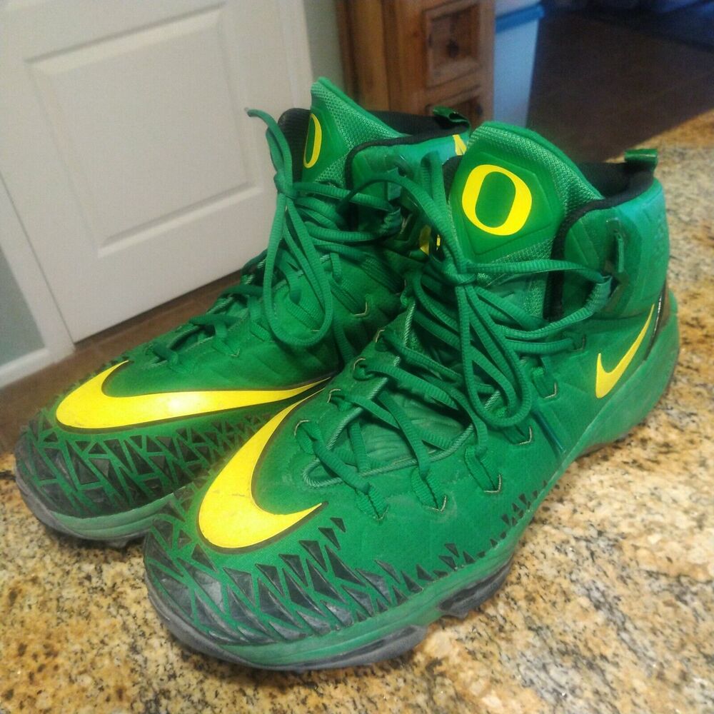 PROMO Oregon Ducks Nike Force Savage Shark Men's Rubber Football Cleats US 15